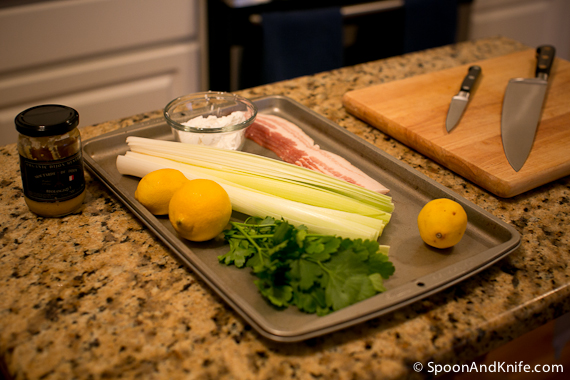 Ready to cook - everything we would need for the meal