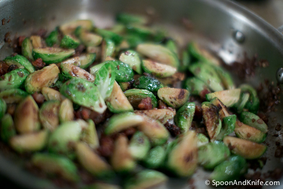 Caramelized Brussels Sprouts with Shallots and Bacon Recipe
