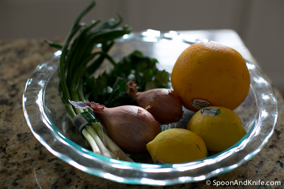 Flounder Ceviche - Prep Items