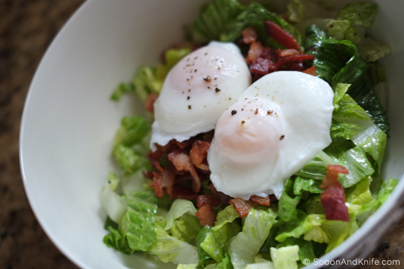 Salad with Poached Egg