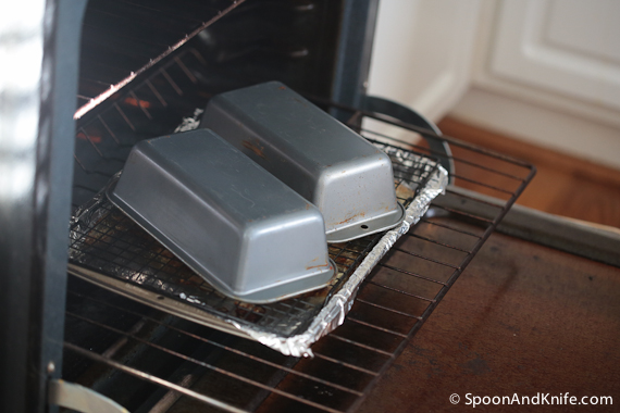 Bake, upside down, on a rack on a foil-lined cookie sheet