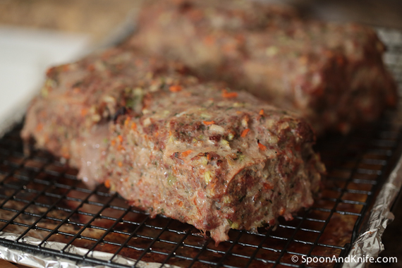 Fresh out of the oven gluten-free meatloaf with bacon