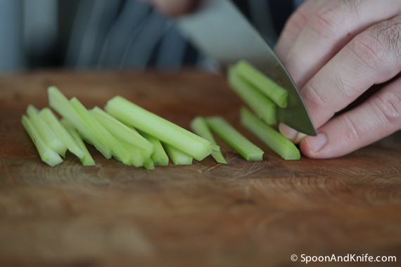 Celery for Gluten-Free Meatloaf with Bacon