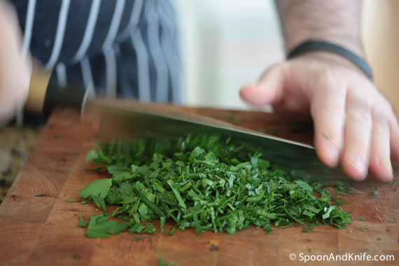 Chopping Parsley